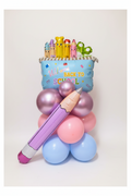 back to school pastel balloon stack